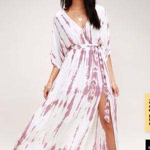 Tie-dye Wrap Maxi Dress